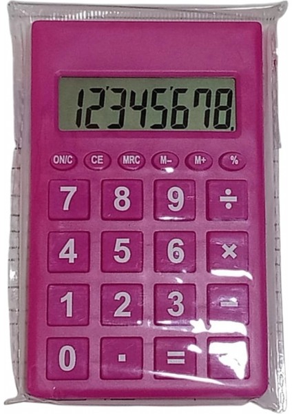 Cep Tipi 8 Hane Hesap Makinesi ( Pembe)