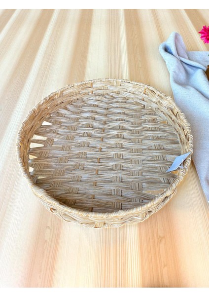 Doğal Hasır Yuvarlak Servis Tepsisi 27 cm – El İşçiliği Dekoratif Sunum Sepeti | Sofra ve Mutfak Düzenleme Aksesuarı fırsatları