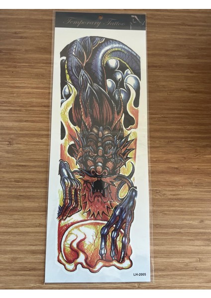 Canavar 1 Hafta Kalıcı Tam Kol Bacak Yapıştırma Geçici Dövme 46 cm