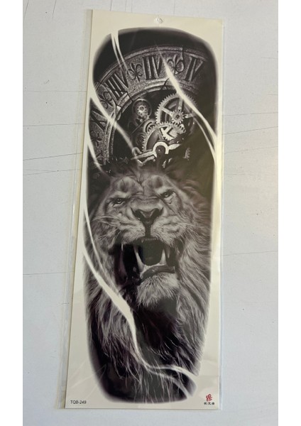 Aslan 1 Hafta Kalıcı Tam Kol Kaplama Bacak Yapıştırma Geçici Dövme 46 cm