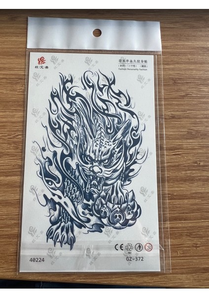 Tribal Kaplan 1 Aylık Yarı Kalıcı Yapıştırma Geçici Dövme