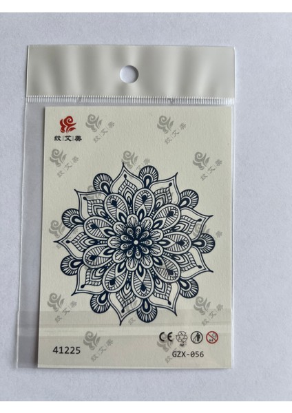 Mandala Minimal 11X8 cm Yarı Kalıcı Geçici Dövme Yapıştırma Dövme