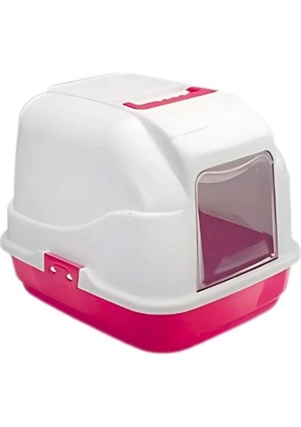 Imac My Cat Filtresiz Kapalı Kedi Tuvaleti Pembe 50X40X40 cm