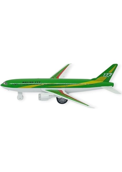 Çek Bırak Sesli Işıklı Metal Uçak - 180 - Yeşil fiyatları