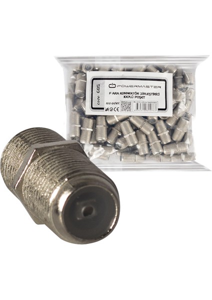 PM-685 F Tipi Ara Konnektör - 100'LÜ Paket (9.2X20MM) fiyatları