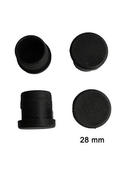 Yuvarlak Boru Profil Iç Tapa 28 mm 4 Adet