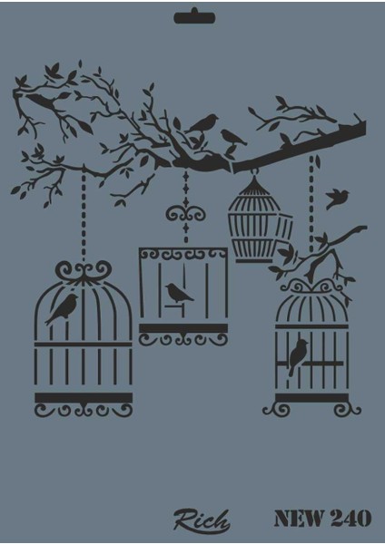 Rich New Seri N-240 Stencil 35X25 cm