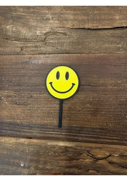 Gülen Yüz Cupcake ve Pasta Süsü,plastik,6 Adet,7 cm fiyatları