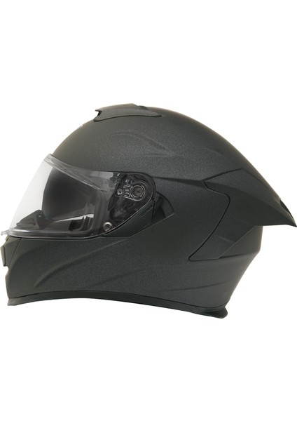 Gp My Helmet MKS001-MG Yarış Spoiler Güneş Vizörlü Şeffaf Full Face Motosiklet Kaskı L fırsatları