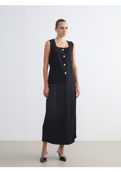 Yeni Sezon Kare Yaka Kadın Triko Yelek fiyatları