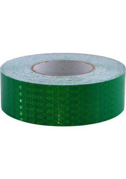 Yapışkanlı Gece Parlayan Reflektörlü 5 cm Reflektif Ikaz Bandı 1 Metre Koyu Yeşil Renk Şerit Bant. fiyatları