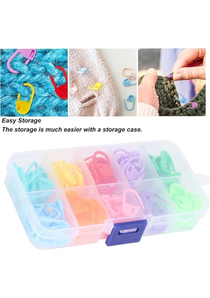 Plastik Çengelli Iğne Ilmek Belirleyici Kutulu (100 Adet)