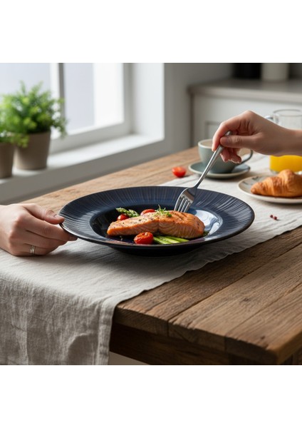 Zenith Mystic 28CM Porselen Makarna Tabağı ve Salata Tabağı