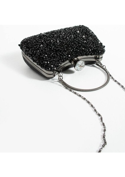 Lüks Özel Gün Düğün Davetiye Nişan Abiye Çanta Taşlı Parlak Kulplu fiyatları