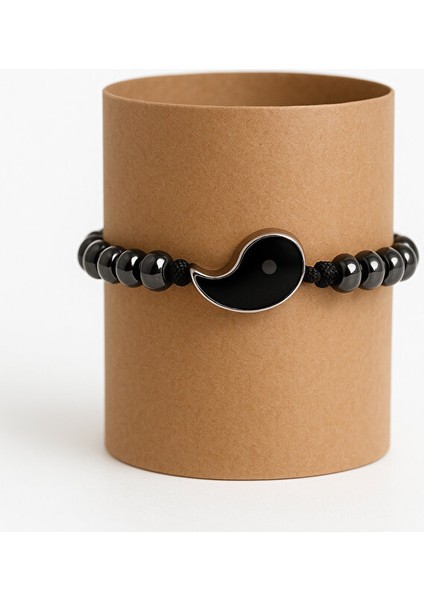 2’li Arkadaş & Sevgili Bileklik Seti – Siyah & Beyaz Yarım Yin Yang fiyatları