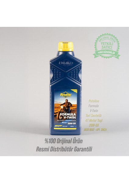 20W-50 Putoline Formula V-Twin 1l – Yarı Sentetik 4 Zamanlı V-Twin Motor Yağı