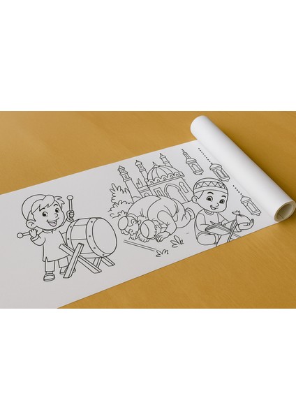 “Hoş Geldin Ramazan Boyama Rulosu – 5 Metre Uzun Dev Etkinlik Kağıdı | Çocuklar Için Ramazan Eğitimi, Iftar, Cami ve Hilal Temalı Boyama Etkinliği” fiyatları