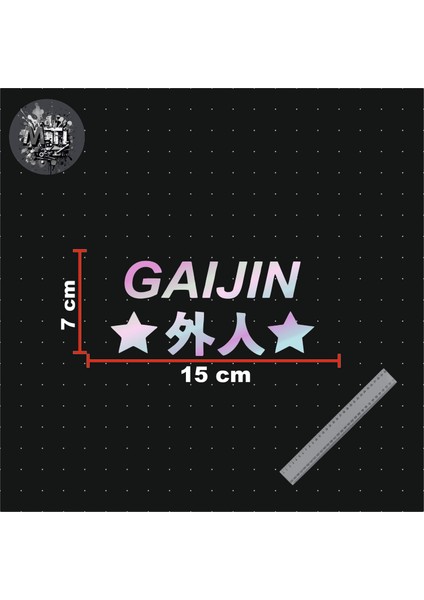 Gaıjın Sticker 15X7 cm Jdm Araba-Moto-Laptop Cam Etiket Hologram Etiket Arma Sticker fiyatları