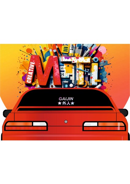 Gaıjın Sticker 15X7 cm Jdm Araba-Moto-Laptop Cam Etiket Hologram Etiket Arma Sticker fırsatları