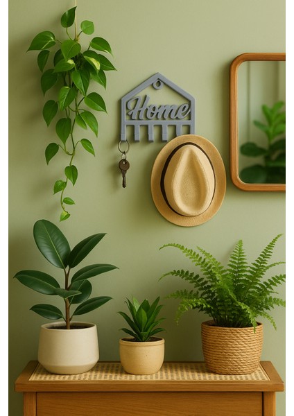Dekoratif Açılır Kapanır Anahtar Askı Home Detay 23 x 19 cm fırsatları