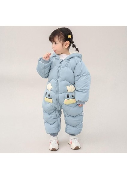 Bebek Fermuarlı Kozmonot Tulum Mavi 90 Beden fiyatları