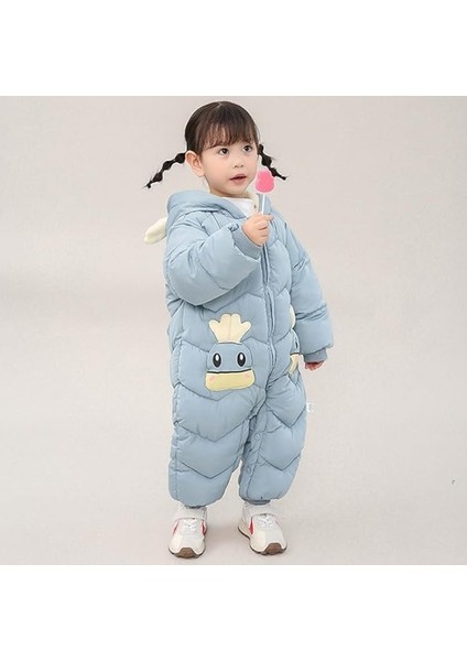 Bebek Fermuarlı Kozmonot Tulum Mavi 90 Beden modelleri