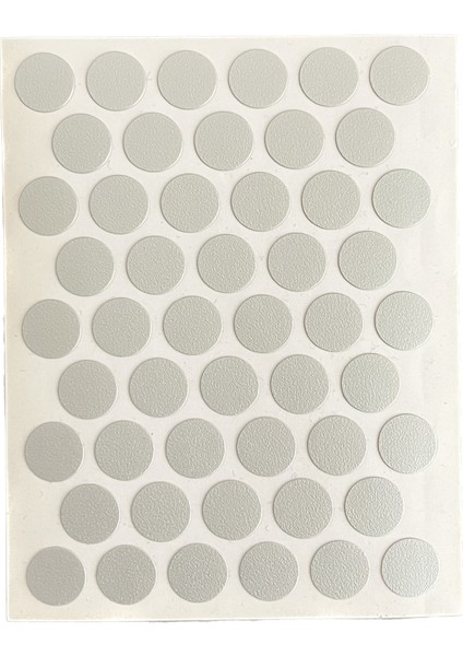 Yapışkanlı Yapıştırma Vida Tapası Tıpası Gri Vida Kapatıcı Kapağı 50 Adet (1 Sayfa)