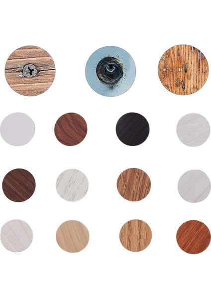 Yapışkanlı Yapıştırma Vida Tapası Tıpası Gri Vida Kapatıcı Kapağı 50 Adet (1 Sayfa) indirimleri