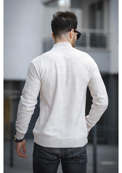 Seka 509 Slim Fit Petek Örgü Erkek Yarım Balıkçı Kazak modelleri