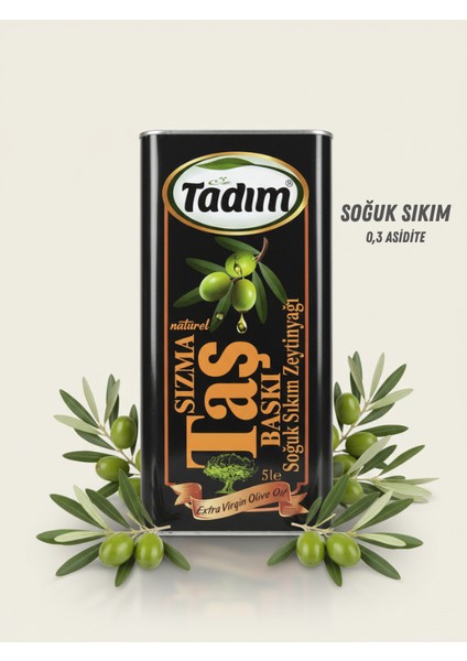 Öz Tadım Taş Baskı Zeytinyağı 5l
