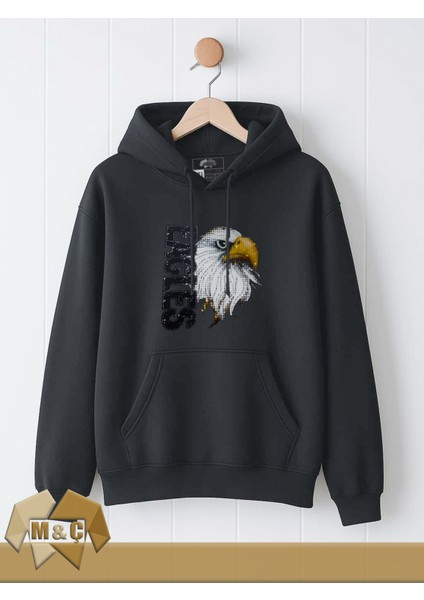 Erkek Kapşonlu Uzun Kollu Sweatshirt Mevsimlik 2 Ip Özel Tasarım Cepli Büyük Beden Hodie