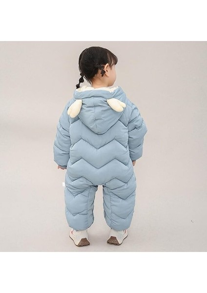 Bebek Fermuarlı Kozmonot Tulum Mavi 80 Beden fırsatları