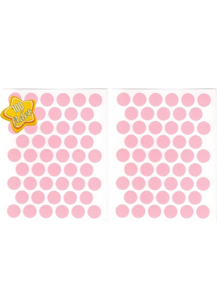 100 Adet - Pembe Yapışkanlı Yapıştırma Vida Tapası Tıpası Siyah Vida Kapatıcı Kapağı
