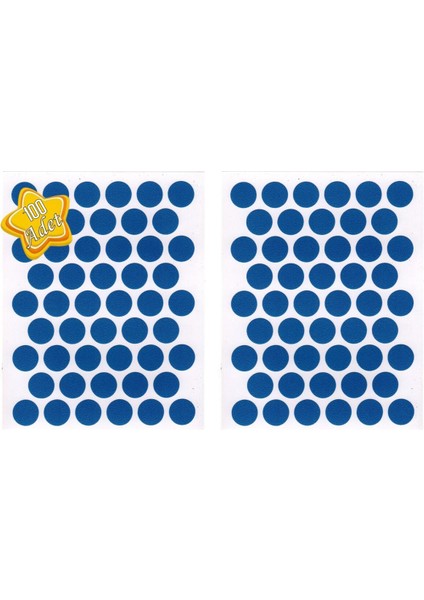 100 Adet - Mavi Yapışkanlı Yapıştırma Vida Tapası Tıpası Siyah Vida Kapatıcı Kapağı