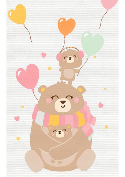 Pamuk Dokuma Taban Kaymaz Yıkanabilir Çocuk Odasına Çocuk Halısı