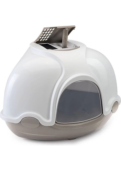 Imac Ginger Kapalı Kedi Tuvaleti Beyaz/gri 52X52X44.5 cm
