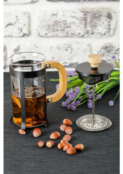 Lüx Cam 350 ml French Press Siyah modelleri