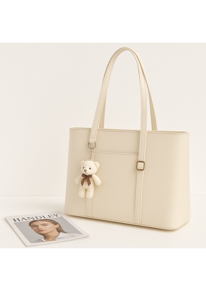 Sevimli Ayıcık Charm Büyük Kapasiteli Omuz Çantası