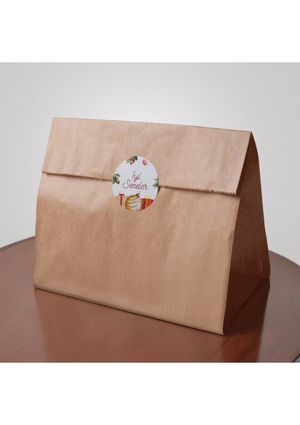 Yılbaşı Temalı Iyi Seneler Sticker Seti, Yeni Yıl Hediye Paketleme Etiketi, 108 Adet, 33X33 mm indirimleri