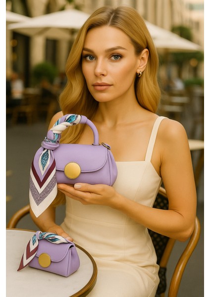 Kadın Şal Detaylı Mini Omuz ve El Çantası fiyatları