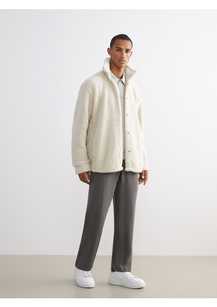 Yeni Sezon Standart Kalıp Gömlek Yaka Pelüş Erkek Mont fiyatları