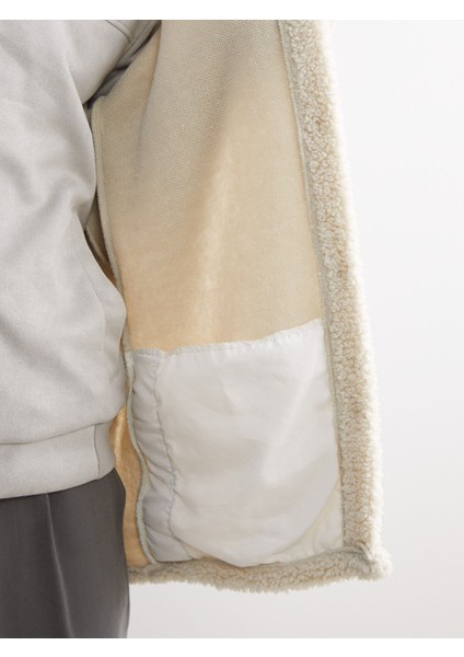 Yeni Sezon Standart Kalıp Gömlek Yaka Pelüş Erkek Mont fırsatları