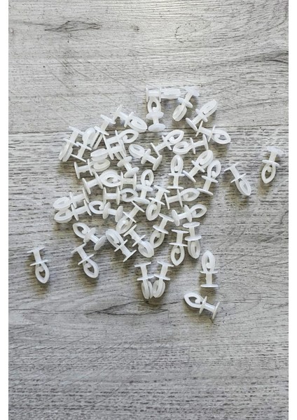 Geçmeli Sistem 75 Adet Tül ve Perde Düğmesi Sağlam Korniş Halkası