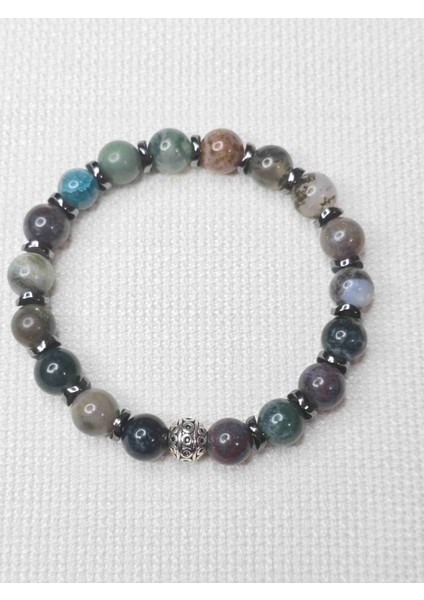 Yeşil Akik Doğal Taş Bileklik