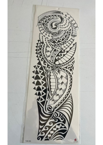 Tribal Sarmal 1 Hafta Kalıcı Tam Kol Bacak Yapıştırma Geçici Dövme 46 cm