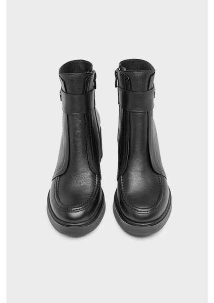 Hakiki Deri Kalın Topuklu Kadın Bot modelleri