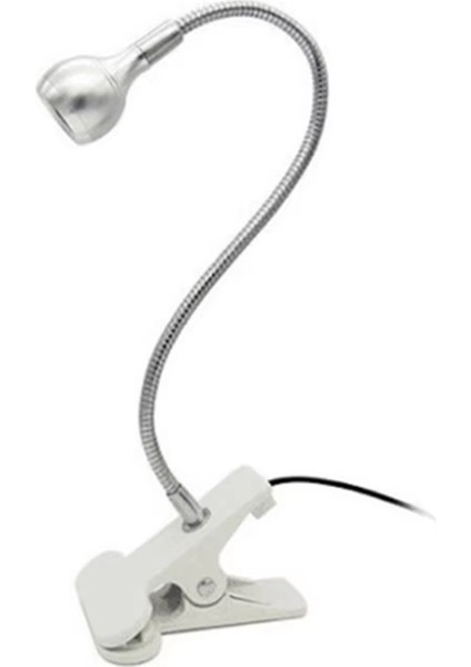 Kıskaçlı Akrobatik USB Masa Lambası - Çalışma Lambası - 360° Esnek Gövde - Beyaz Ledli fiyatları