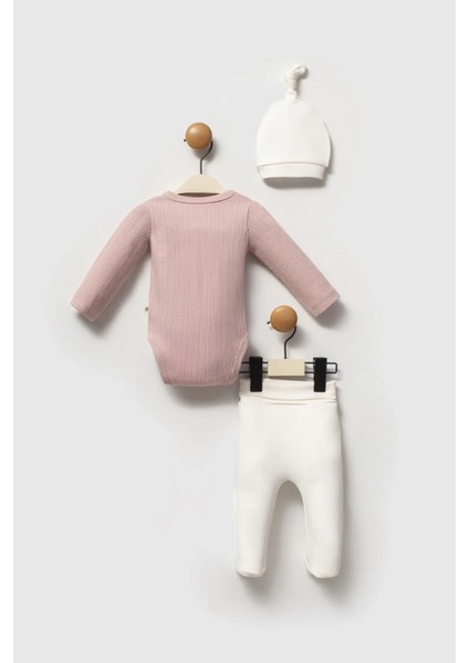 Moi Noi Şapkalı Badi Pantolon Takım MNB5346 Mürdüm