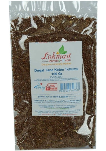 Keten Tohumu Tane Doğal 100 gr Paket fiyatları