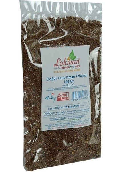 Keten Tohumu Tane Doğal 100 gr Paket modelleri